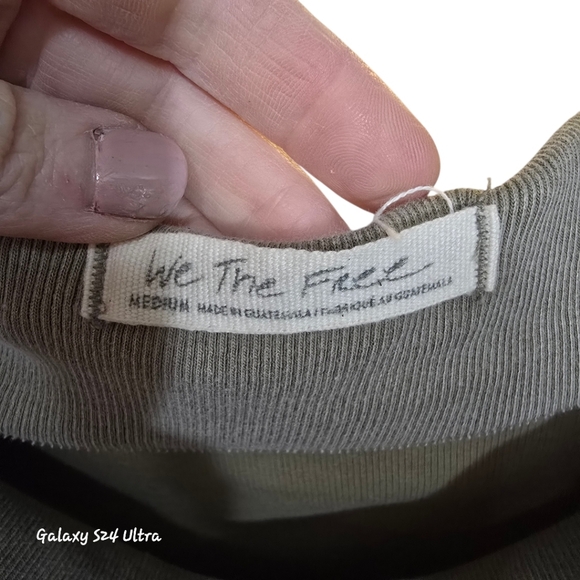 We The Free Off-Shoulder Brown Long Sleeve Top - Picture 5 of 5